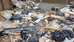 Concern over 'dangerous' fly-tip near school