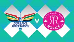 Durban's Super Giants v Paarl Royals - SA20 scorecard