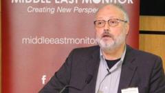 Saudi dissident Jamal Khashoggi speaks at an event hosted by Middle East Monitor in London