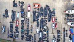 Small Boats Traded By Channel Smugglers In German City Of Essen - BBC News