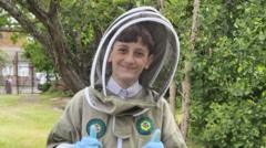 Beekeeper, 12, aims to share passion with friends
