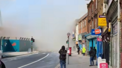 Huge plume of dust covers parts of city