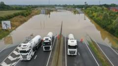 Flash floods and amber warning as more rain expected overnight