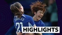 Chelsea return to top of WSL with win over Aston Villa