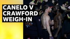 Canelo v Crawford weigh-in and face-off