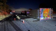 Overturned lorry forced M6 motorway closure