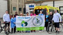 Heart patient completes Brighton to Paris bike ride