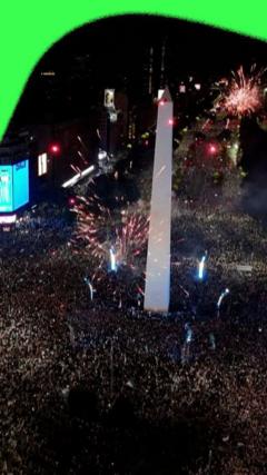 Argentina fans celebrate in streets of Buenos Aires