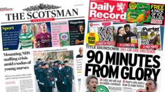 Scotland's papers: NHS staffing crisis and football showdown