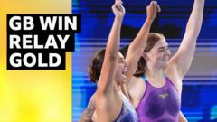 Great Britain win gold with mixed freestyle 4x200m championship record