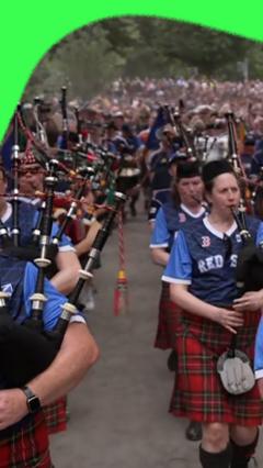 Tartan Army march to Fenway Park