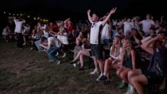 Expectation vs reality as England fans watch draw with Ghana