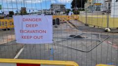 Underground hole shuts seafront road for weeks