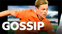 Frenkie de Jong and BBC Sport gossip logo