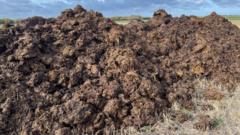 Crews tackle 100 tonne manure fire