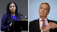 Farage and Badenoch clash over membership figures