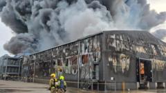 Crews remain after huge chicken farm blaze