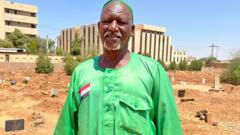 The gravedigger 'too busy to sleep' as Khartoum fighting rages