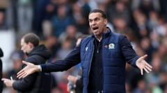 Ismael reacts to Blackburn's defeat by Derby