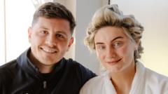 Bride weds in dressing gown, slippers and rollers as 'it's what married life is like'