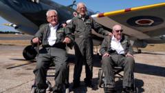 World War Two veterans take first Spitfire flights from Biggin Hill