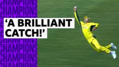 Carey takes stunning one-handed 'goalkeeper's' catch to remove England's Salt