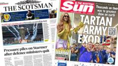 Scotland's papers: Defence ministers quit and World Cup kicks off