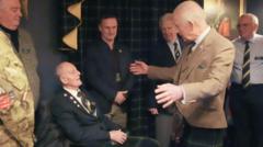 King meets 99-year old D-Day landings veteran