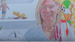 Women’s football pioneer honoured by James painting