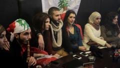 Young people in a cafe in Beirut (file photo)