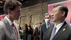 Justin Trudeau and Xi Jinping have an awkward exchange at the G20 summit