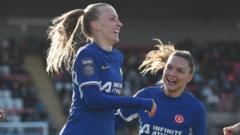 WSL: Chelsea 1-0 up at West Ham, Brighton lead Leicester 3-2