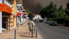Tourists describe their escape from France wildfires