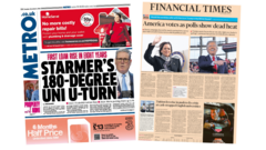 The Papers: 'Starmer's uni U-turn' and 'Polls show dead heat'