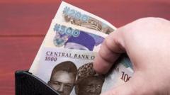 Old 1000, 500 and 200 naira notes