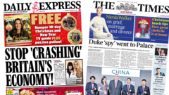 The Papers: 'Economic blow for Reeves' and prince 'invited spy to palace'