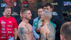 Boxer weighs-in ahead of homecoming bout