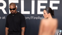 Kanye West wife 'naked' dress for di 2025 Grammys cause controversy