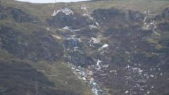 River of waste 'visible for miles' dumped at mountain beauty spot