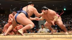 Why is Grand Sumo Tournament in London for first time in 34 years?