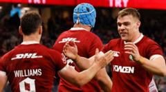 Lions players celebrate