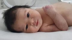 Baby Aya in hospital