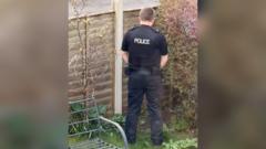 Police officer recorded urinating in woman's garden