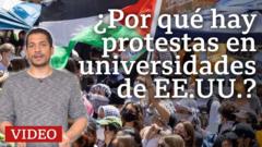 Jorge Pérez Valery sobre una imagen de protestas en una universidad de Estados Unidos