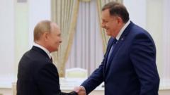 Милорад Додик и Владимир Путин в 2022 году