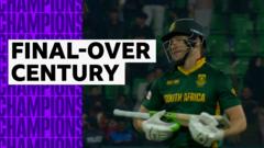 Miller reaches century off final ball after hitting 18 off last over