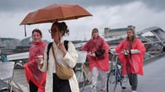 Thunderstorm warning issued for large parts of England and Wales
