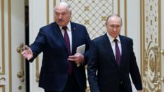 Tổng thống Belarus, Alexander Lukashenko, và Tổng thống Nga Putin