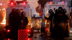 Police deploy water cannon in second night of serious Ballymena disorder