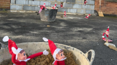 Naughty elves' antics thrill schoolchildren